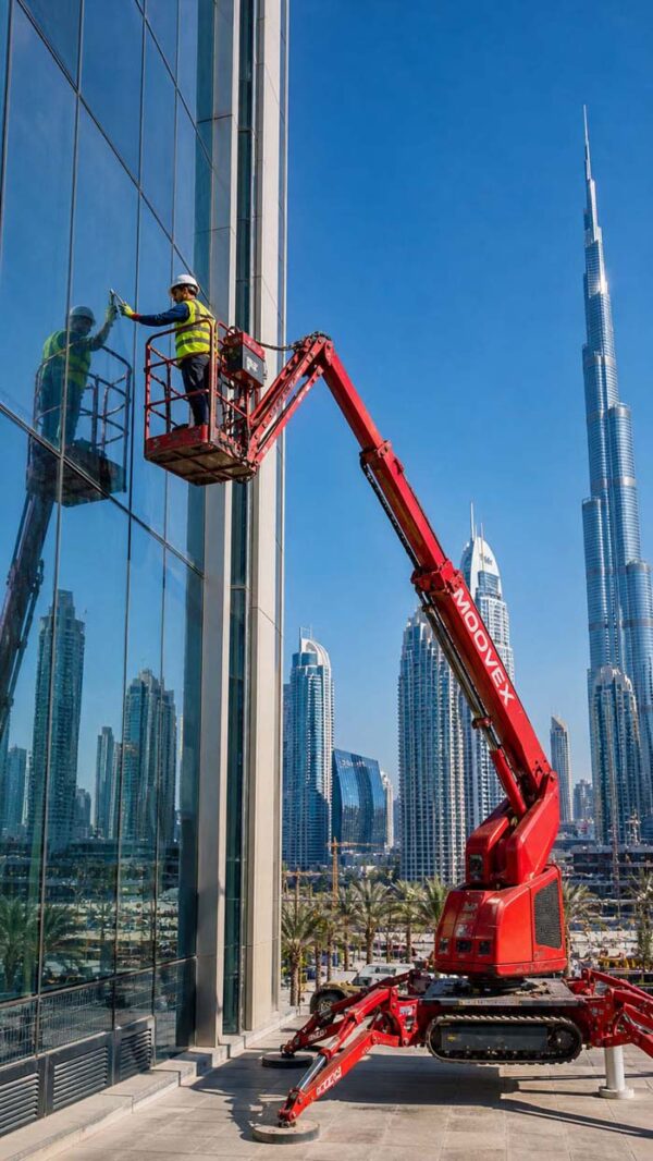 Spider lift working in dubai