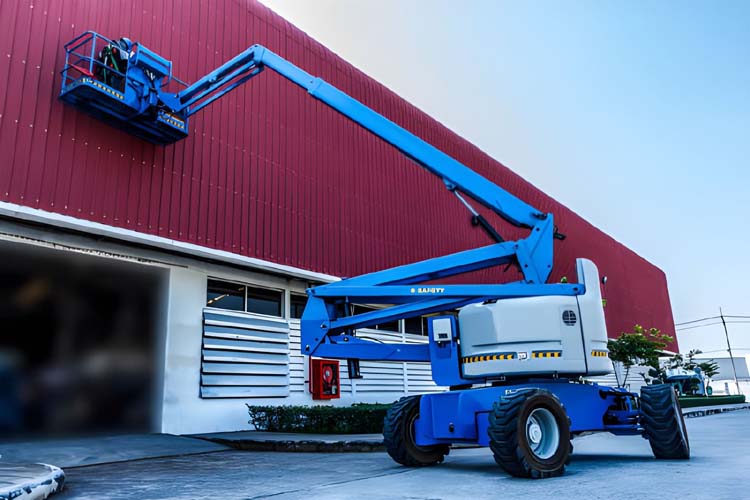 boom lift for warehouse maintenance