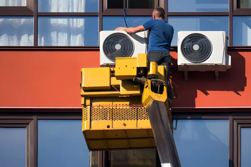 installation HVAC through Lift